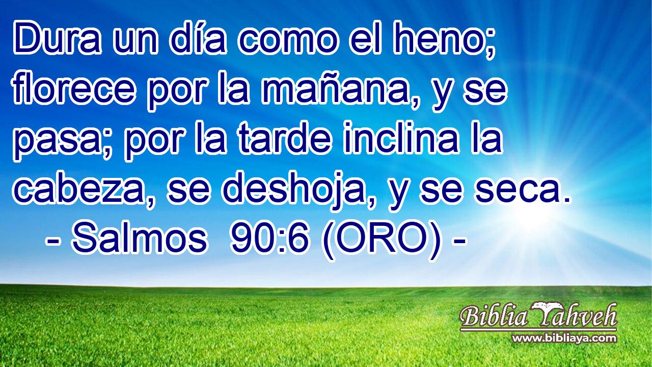  Dura un día como el heno; florece por la mañana, y se pasa; por la tarde inclina la cabeza, se deshoja, y se seca. 