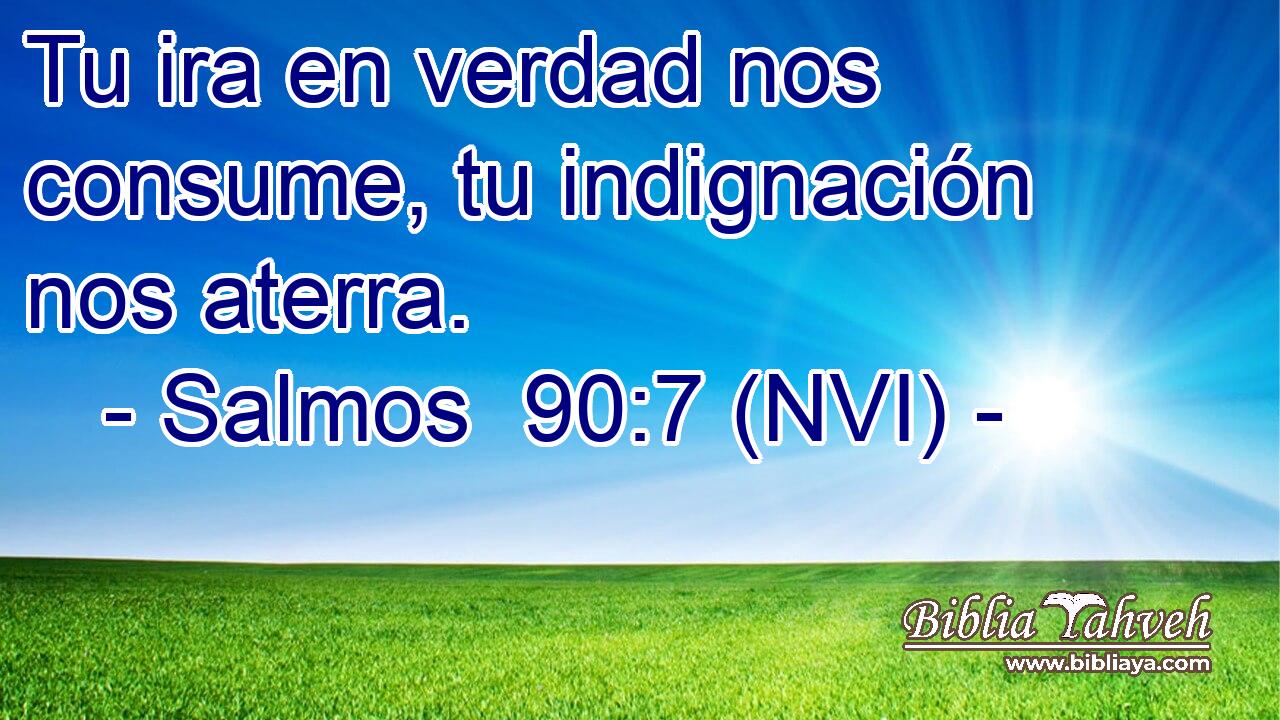  Tu ira en verdad nos consume, tu indignación nos aterra. 