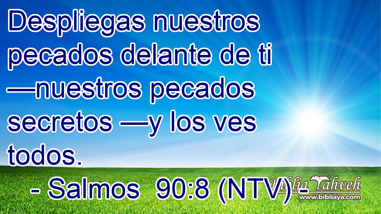 Despliegas nuestros pecados delante de ti —nuestros pecados secretos —y los ves todos.