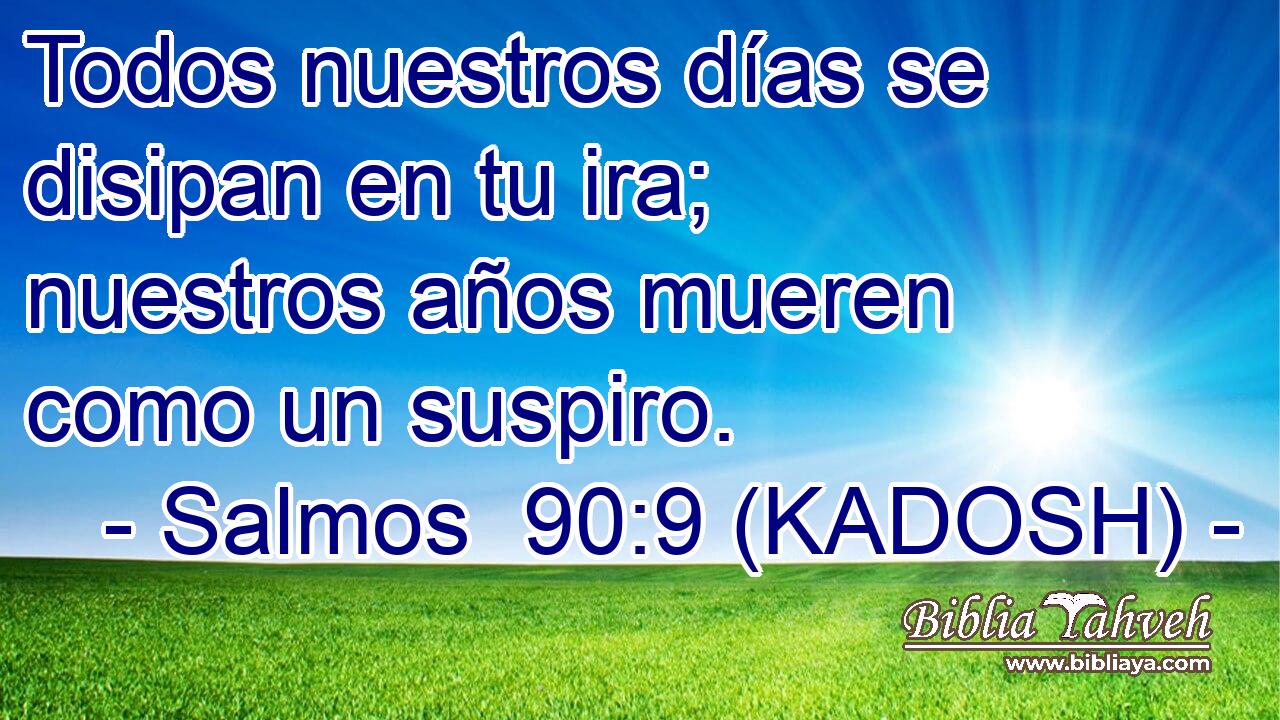  Todos nuestros días se disipan en tu ira; nuestros años mueren como un suspiro. 