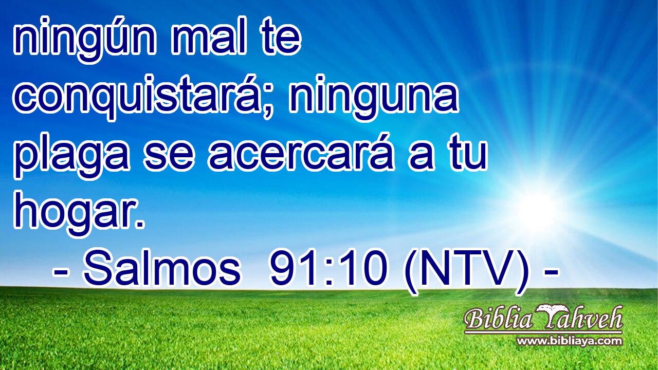 ningún mal te conquistará; ninguna plaga se acercará a tu hogar.