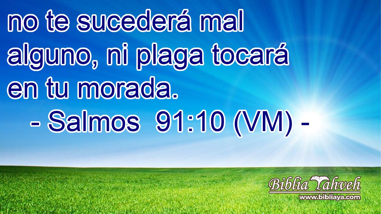  no te sucederá mal alguno, ni plaga tocará en tu morada. 
