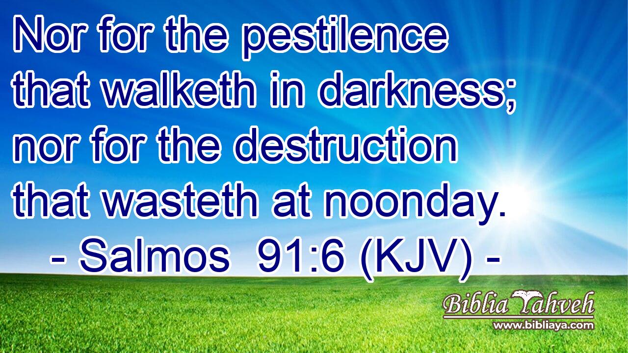 Nor for the pestilence that walketh in darkness; nor for the destruction that wasteth at noonday.