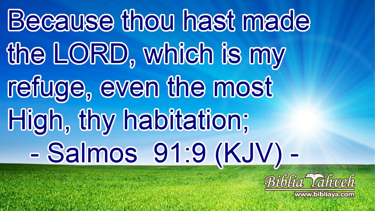 Because thou hast made the LORD, which is my refuge, even the most High, thy habitation;