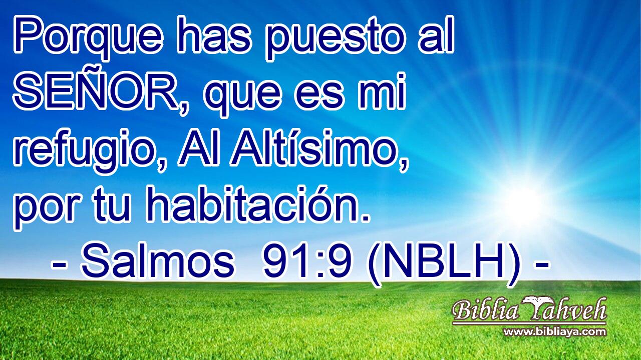  Porque has puesto al SEÑOR, que es mi refugio, Al Altísimo, por tu habitación. 