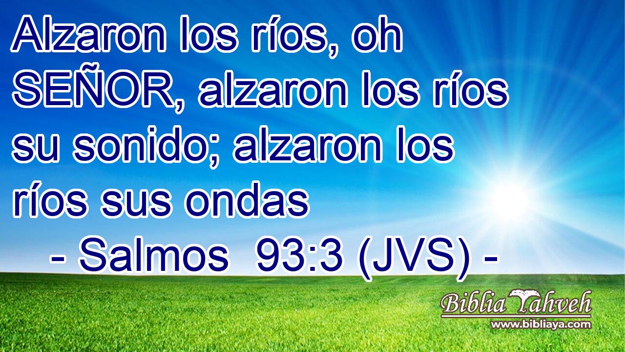 Alzaron los ríos, oh SEÑOR, alzaron los ríos su sonido; alzaron los ríos sus ondas