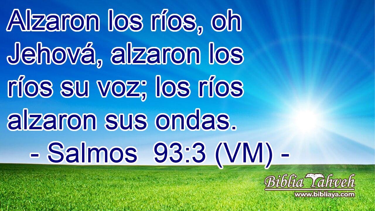  Alzaron los ríos, oh Jehová, alzaron los ríos su voz; los ríos alzaron sus ondas. 
