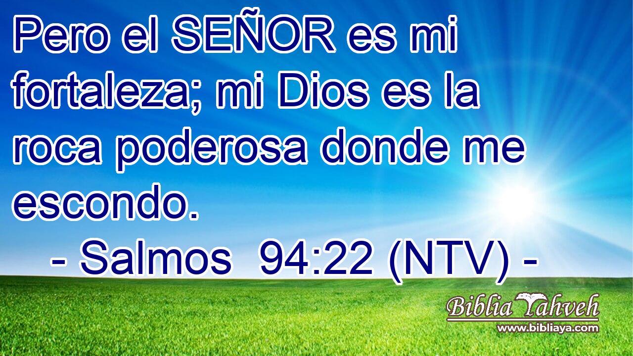 Pero el SEÑOR es mi fortaleza; mi Dios es la roca poderosa donde me escondo.