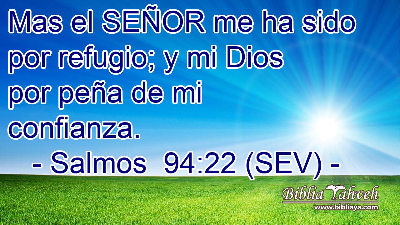 Mas el SEÑOR me ha sido por refugio; y mi Dios por peña de mi confianza.