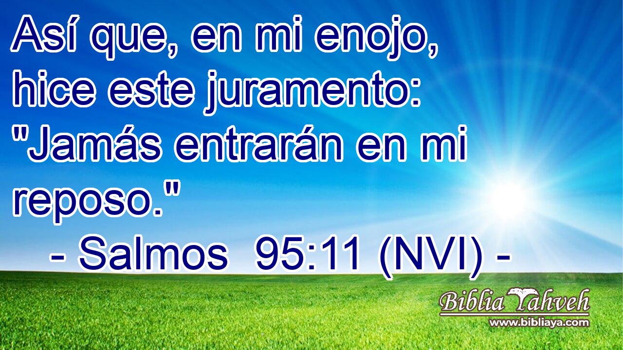  Así que, en mi enojo, hice este juramento: 