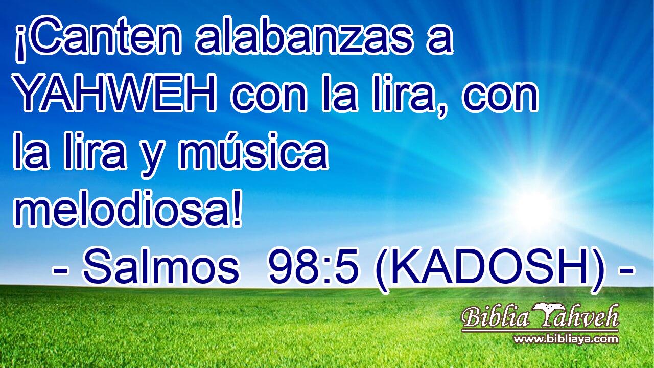  ¡Canten alabanzas a YAHWEH con la lira, con la lira y música melodiosa! 