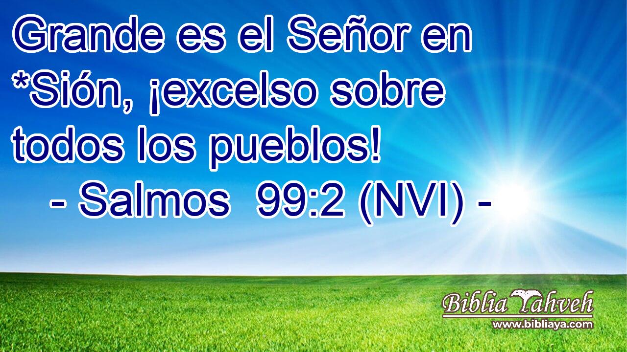  Grande es el Señor en *Sión, ¡excelso sobre todos los pueblos! 