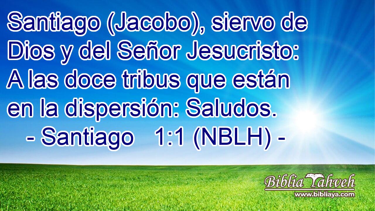  Santiago (Jacobo), siervo de Dios y del Señor Jesucristo: A las doce tribus que están en la dispersión: Saludos. 