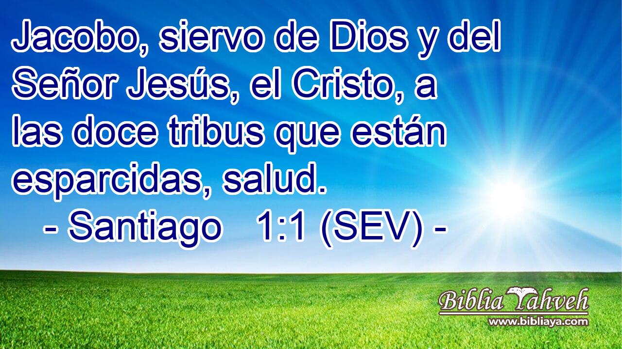 Jacobo, siervo de Dios y del Señor Jesús, el Cristo, a las doce tribus que están esparcidas, salud.