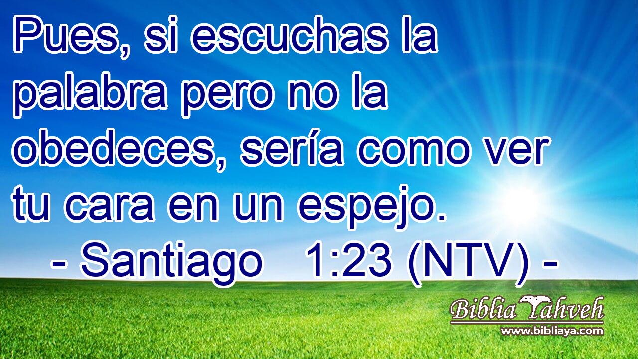 Pues, si escuchas la palabra pero no la obedeces, sería como ver tu cara en un espejo.