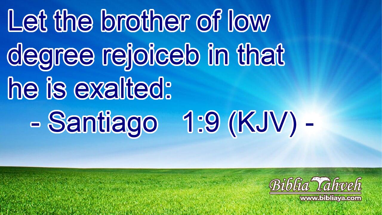 Let the brother of low degree rejoiceb in that he is exalted: