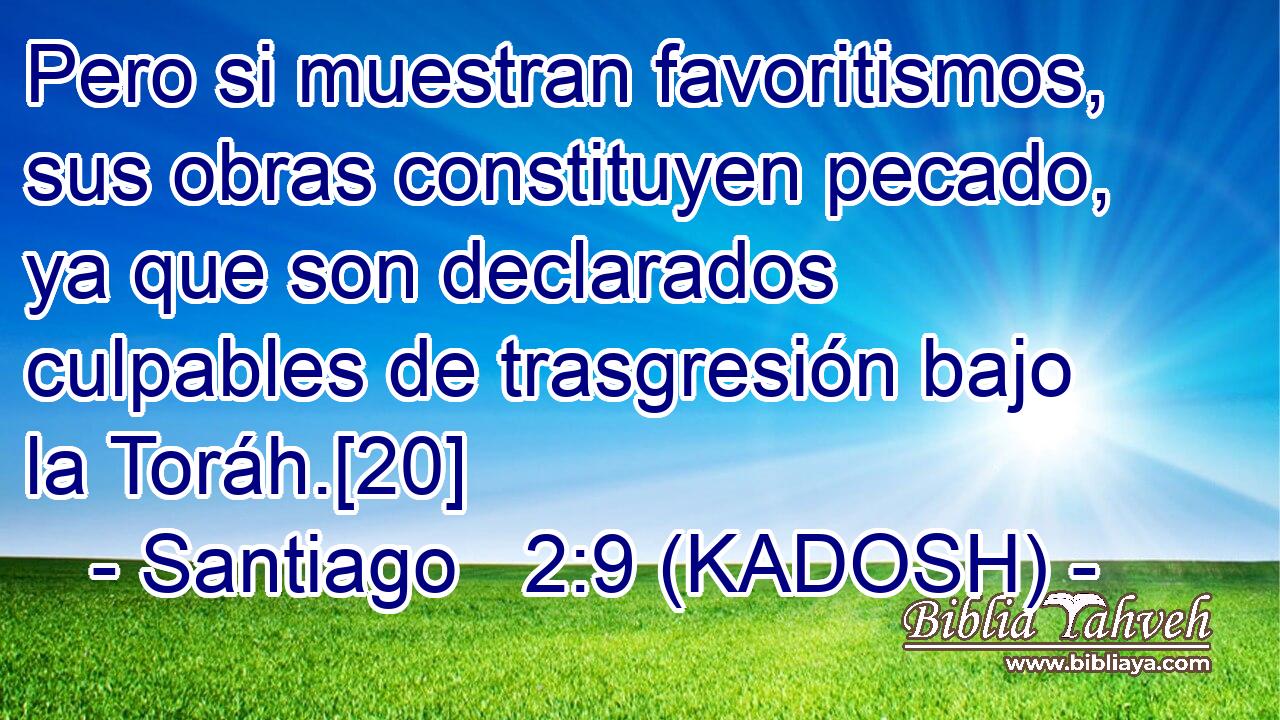  Pero si muestran favoritismos, sus obras constituyen pecado, ya que son declarados culpables de trasgresión bajo la Toráh.[20] 