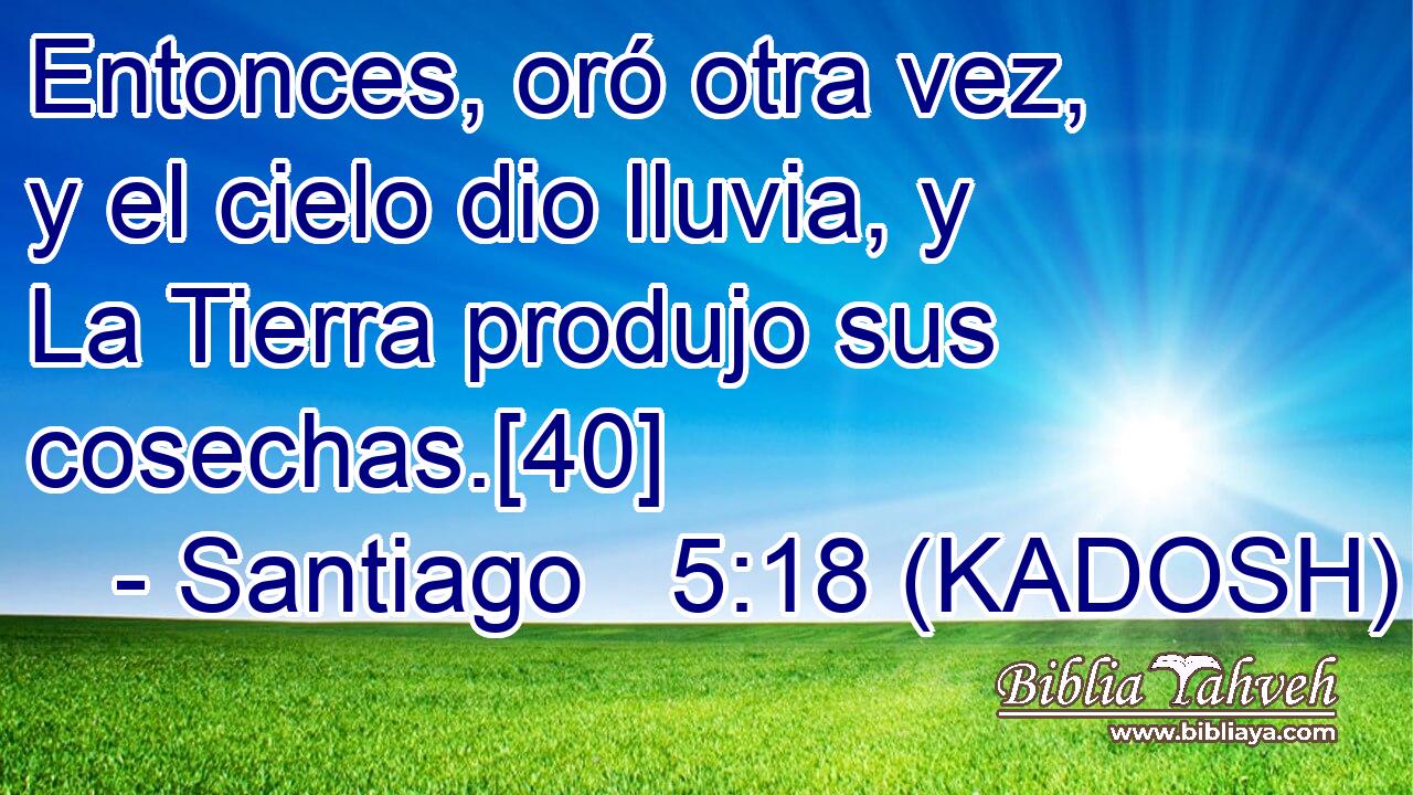  Entonces, oró otra vez, y el cielo dio lluvia, y La Tierra produjo sus cosechas.[40] 