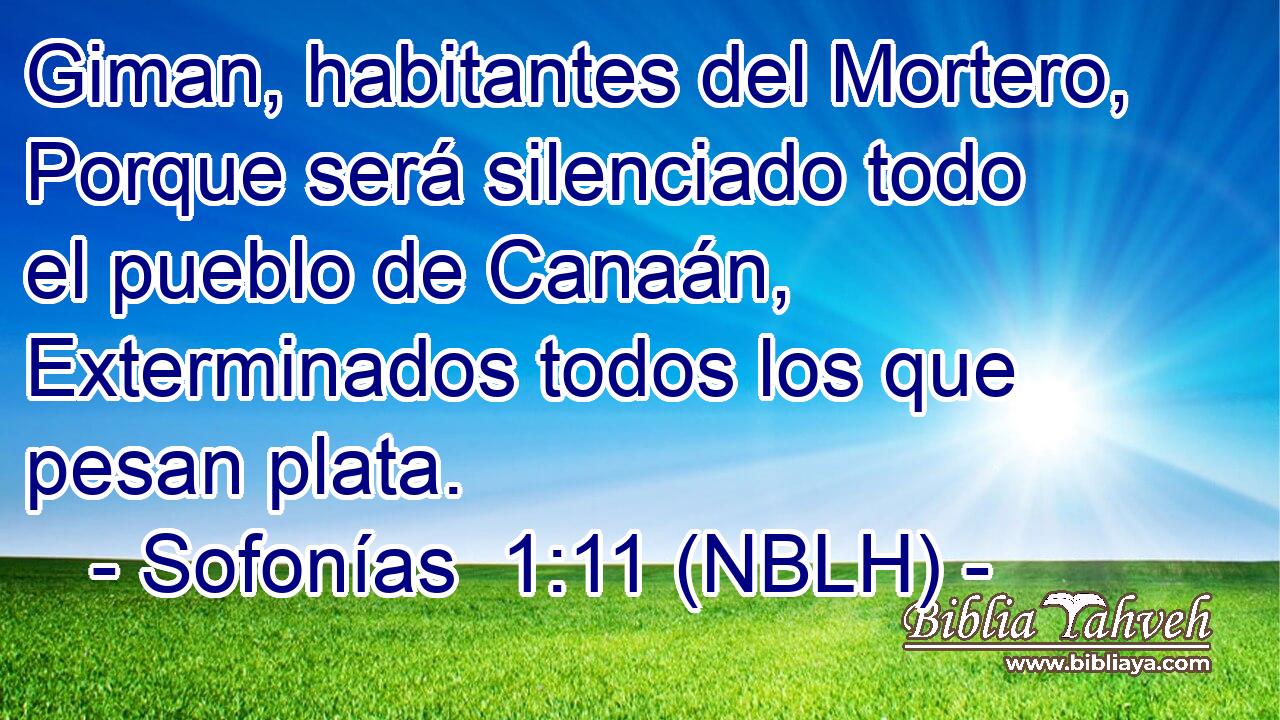  Giman, habitantes del Mortero, Porque será silenciado todo el pueblo de Canaán, Exterminados todos los que pesan plata. 