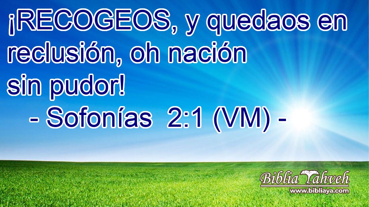  ¡RECOGEOS, y quedaos en reclusión, oh nación sin pudor! 