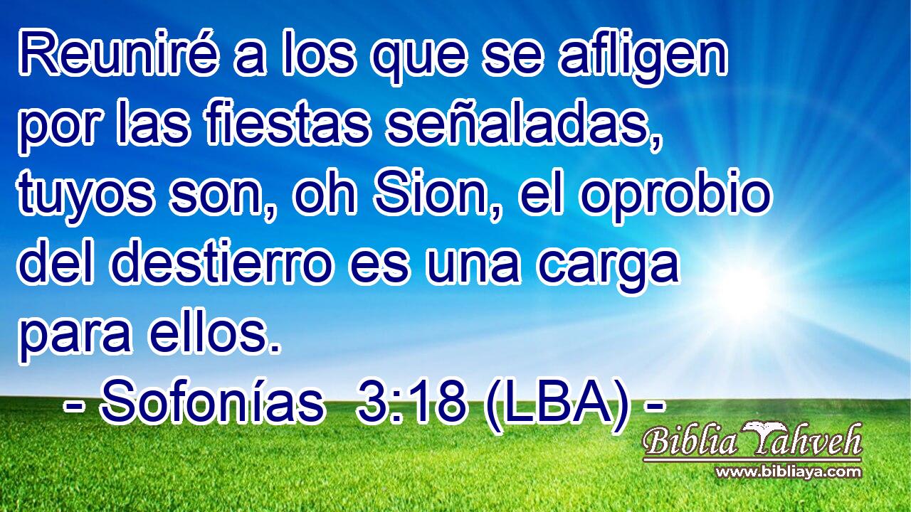 Reuniré a los que se afligen por las fiestas señaladas, tuyos son, oh Sion, el oprobio del destierro es una carga para ellos.