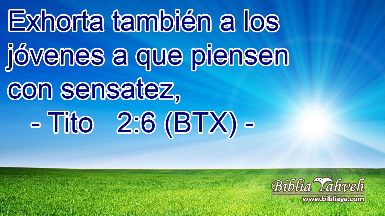 Exhorta también a los jóvenes a que piensen con sensatez,