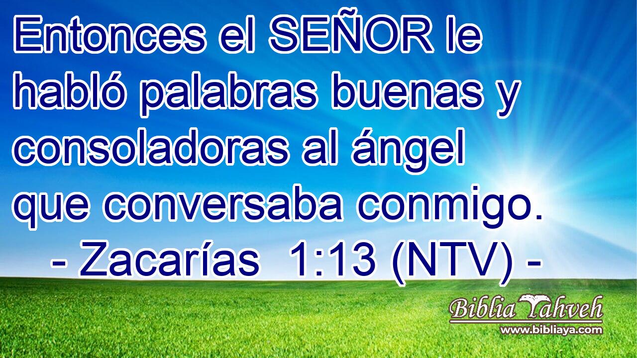 Entonces el SEÑOR le habló palabras buenas y consoladoras al ángel que conversaba conmigo.