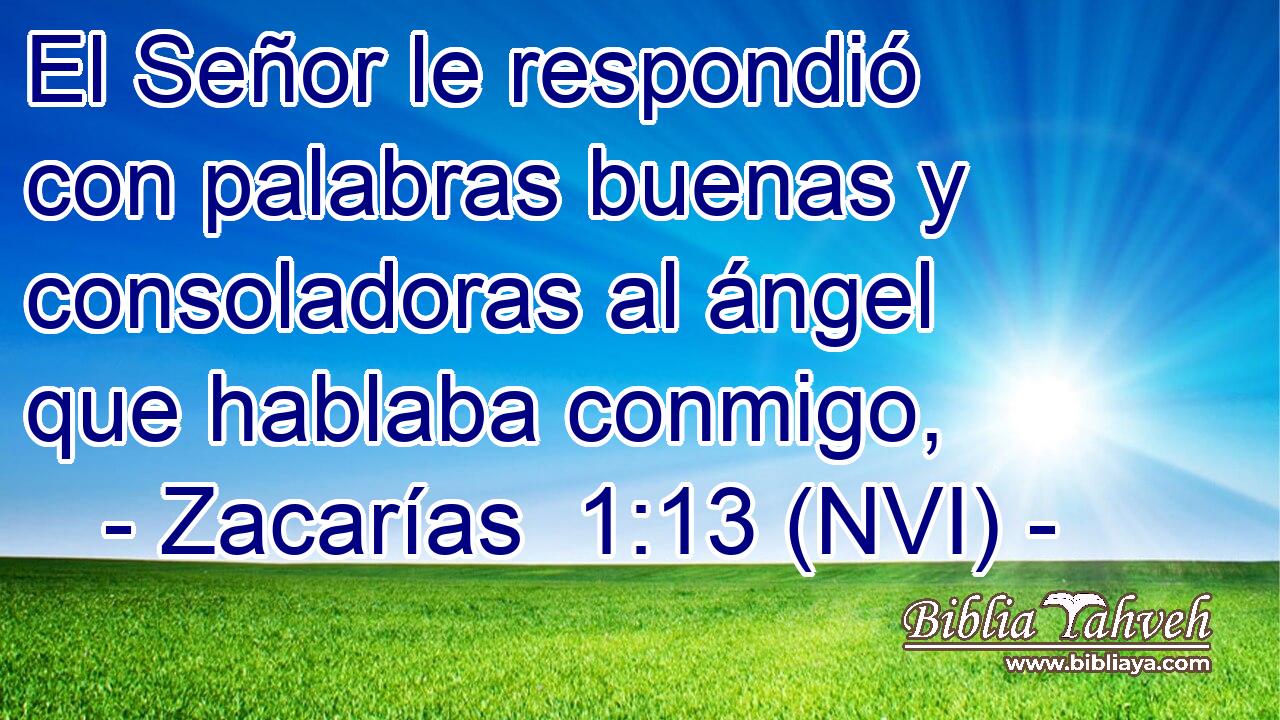  El Señor le respondió con palabras buenas y consoladoras al ángel que hablaba conmigo, 