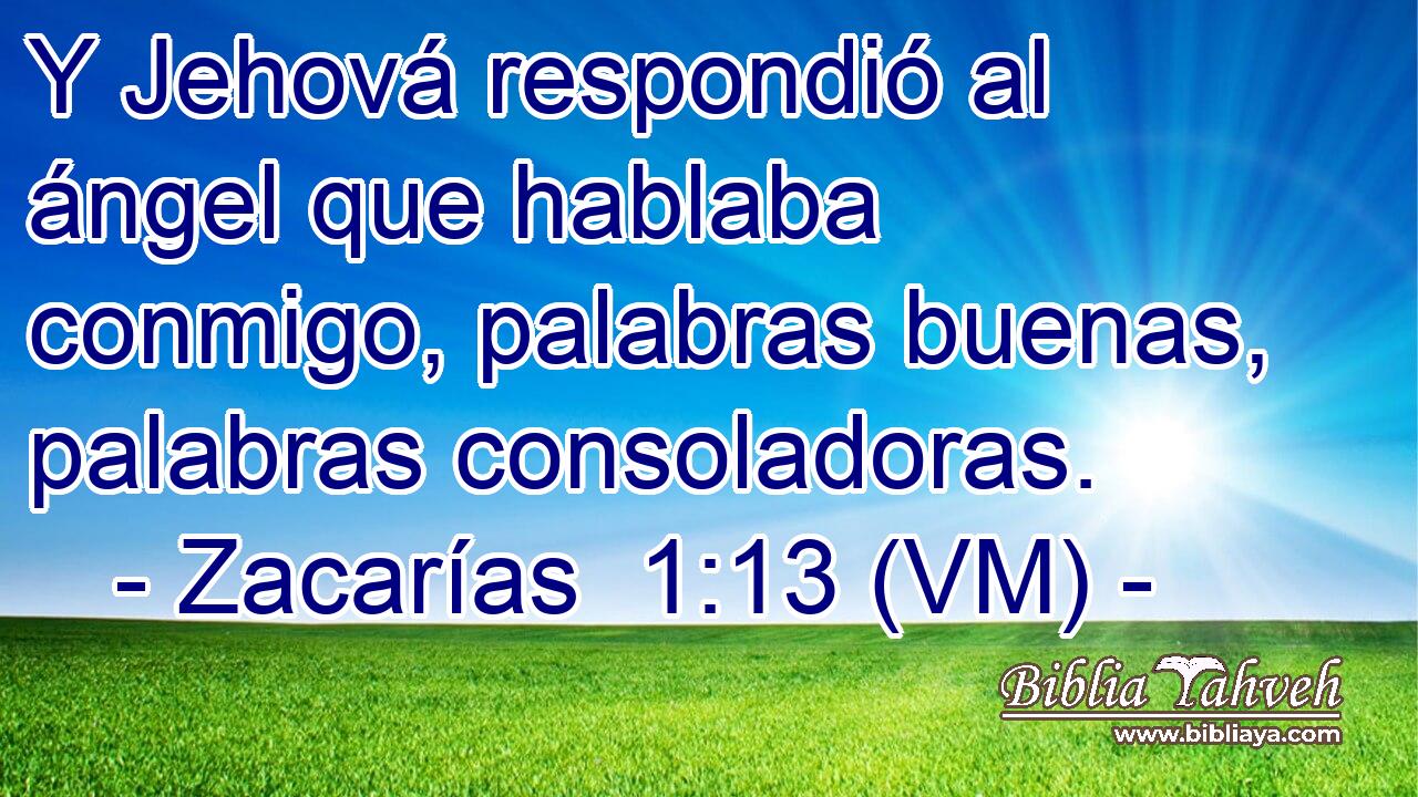  Y Jehová respondió al ángel que hablaba conmigo, palabras buenas, palabras consoladoras. 