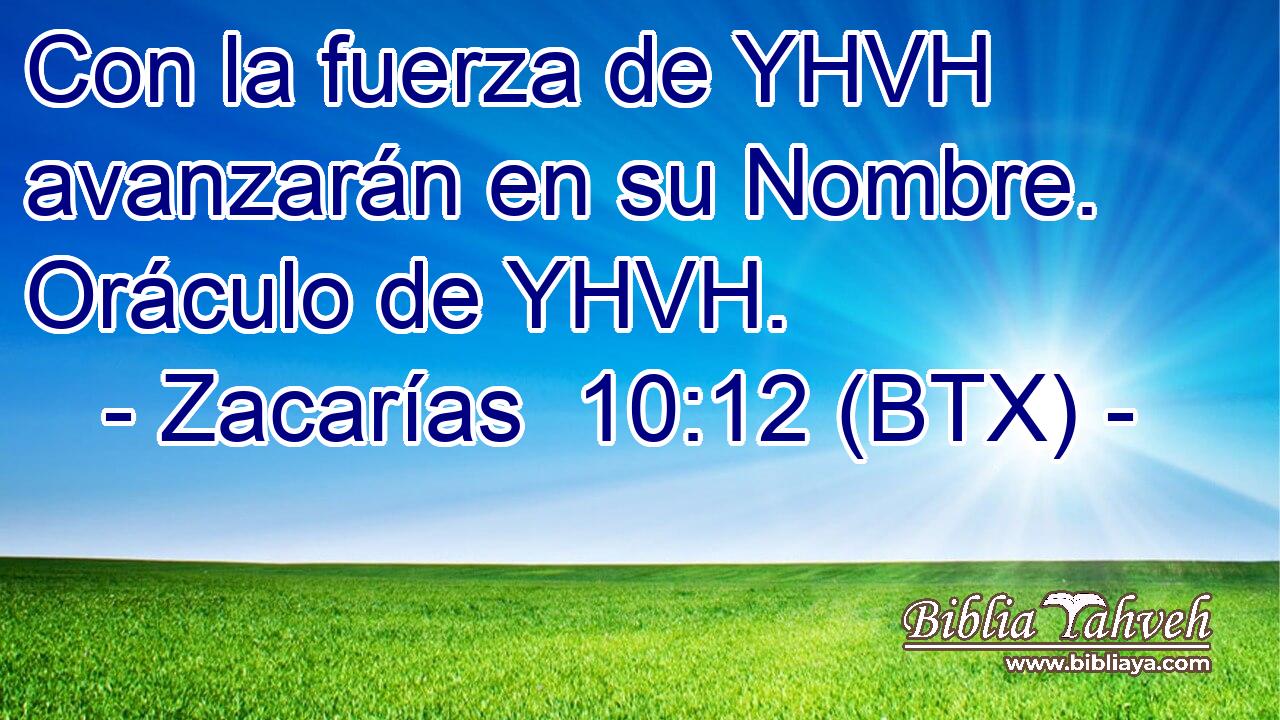 Con la fuerza de YHVH avanzarán en su Nombre. Oráculo de YHVH.