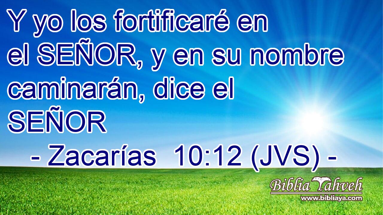 Y yo los fortificaré en el SEÑOR, y en su nombre caminarán, dice el SEÑOR