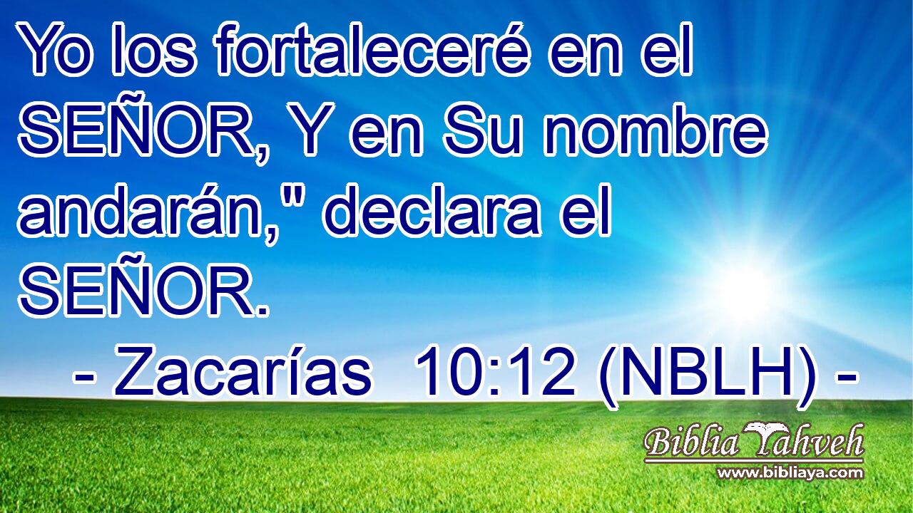  Yo los fortaleceré en el SEÑOR, Y en Su nombre andarán,