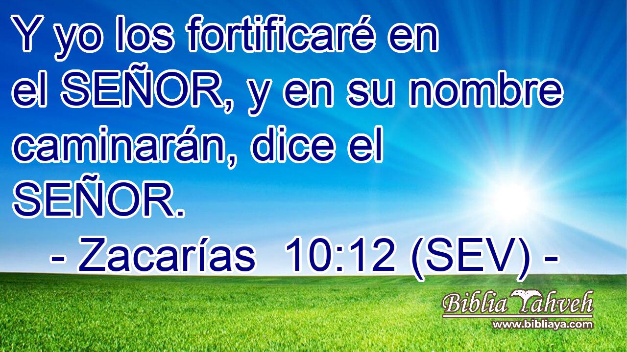 Y yo los fortificaré en el SEÑOR, y en su nombre caminarán, dice el SEÑOR.