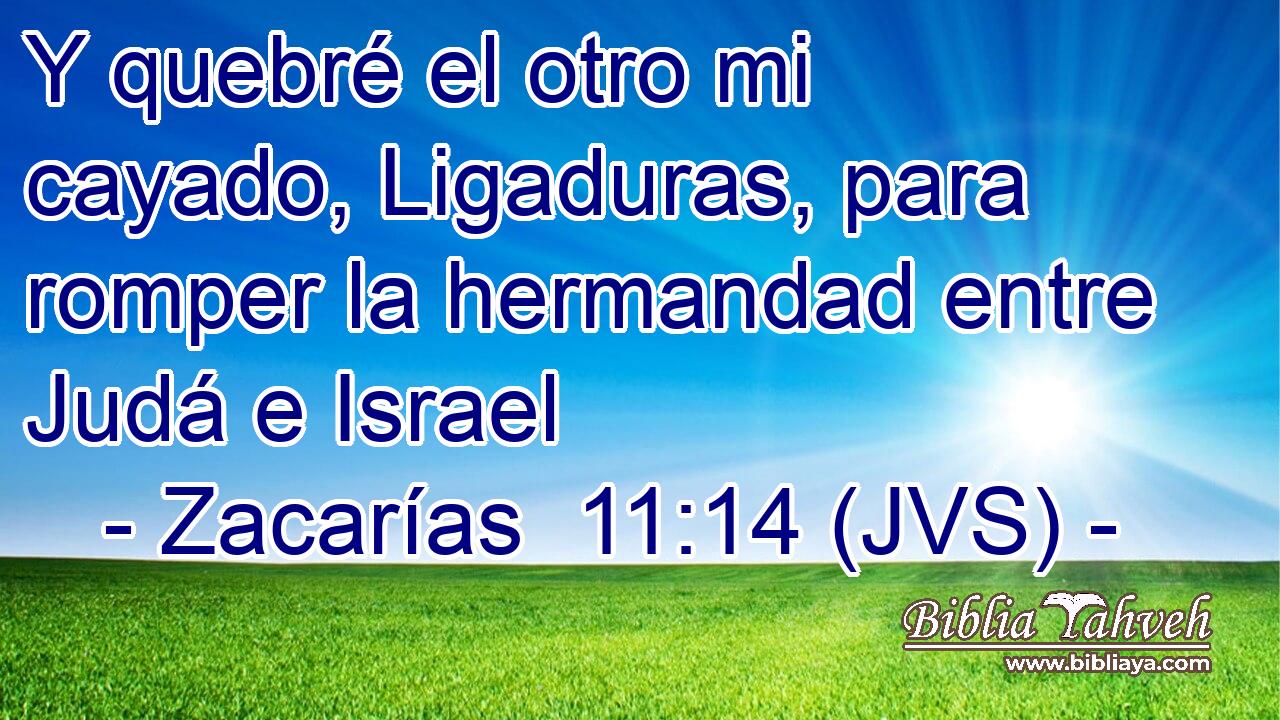 Y quebré el otro mi cayado, Ligaduras, para romper la hermandad entre Judá e Israel