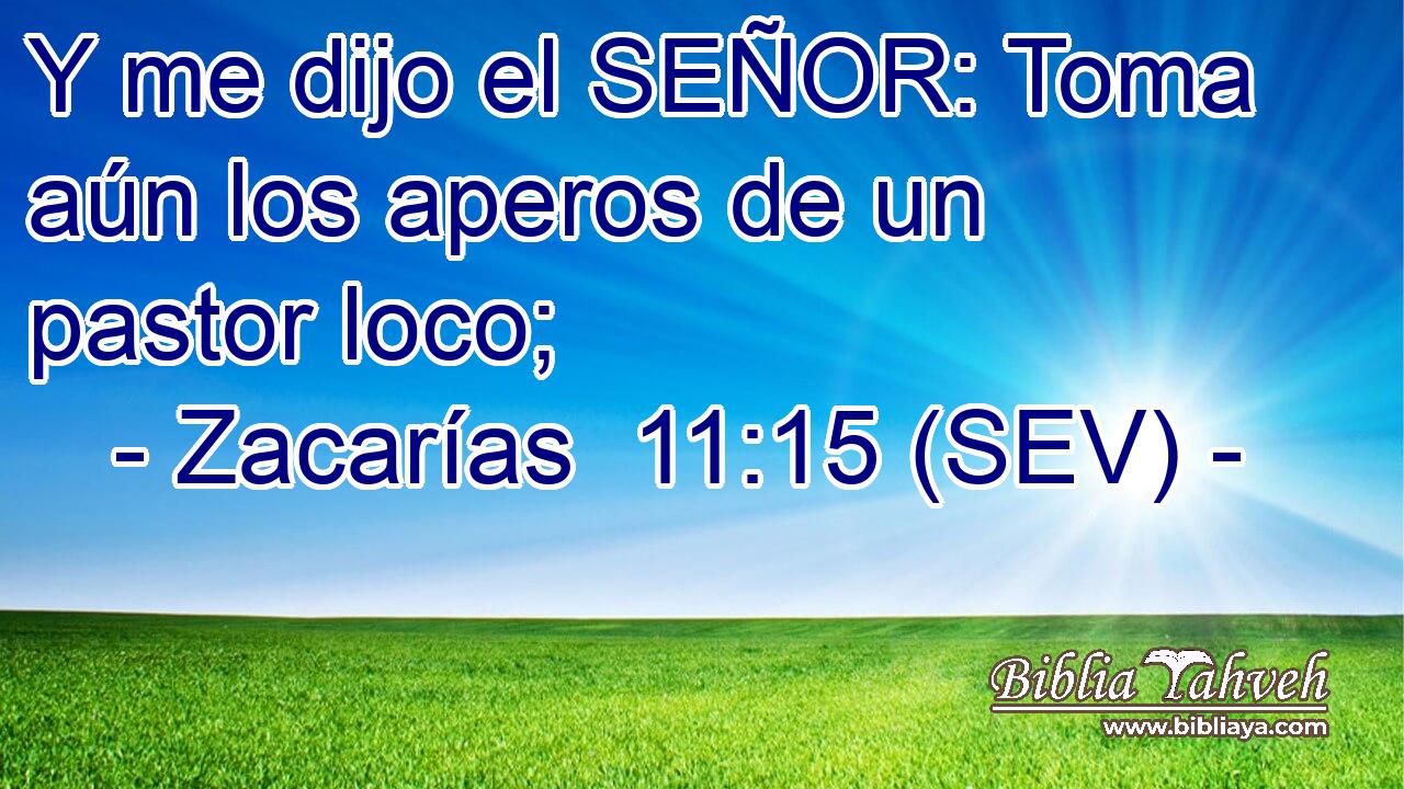 Y me dijo el SEÑOR: Toma aún los aperos de un pastor loco;