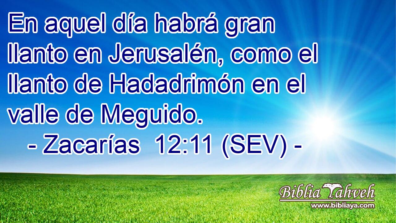 En aquel día habrá gran llanto en Jerusalén, como el llanto de Hadadrimón en el valle de Meguido.