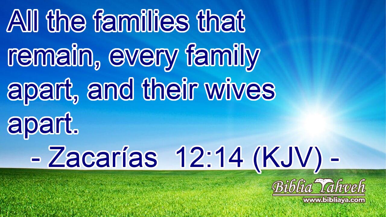 All the families that remain, every family apart, and their wives apart.