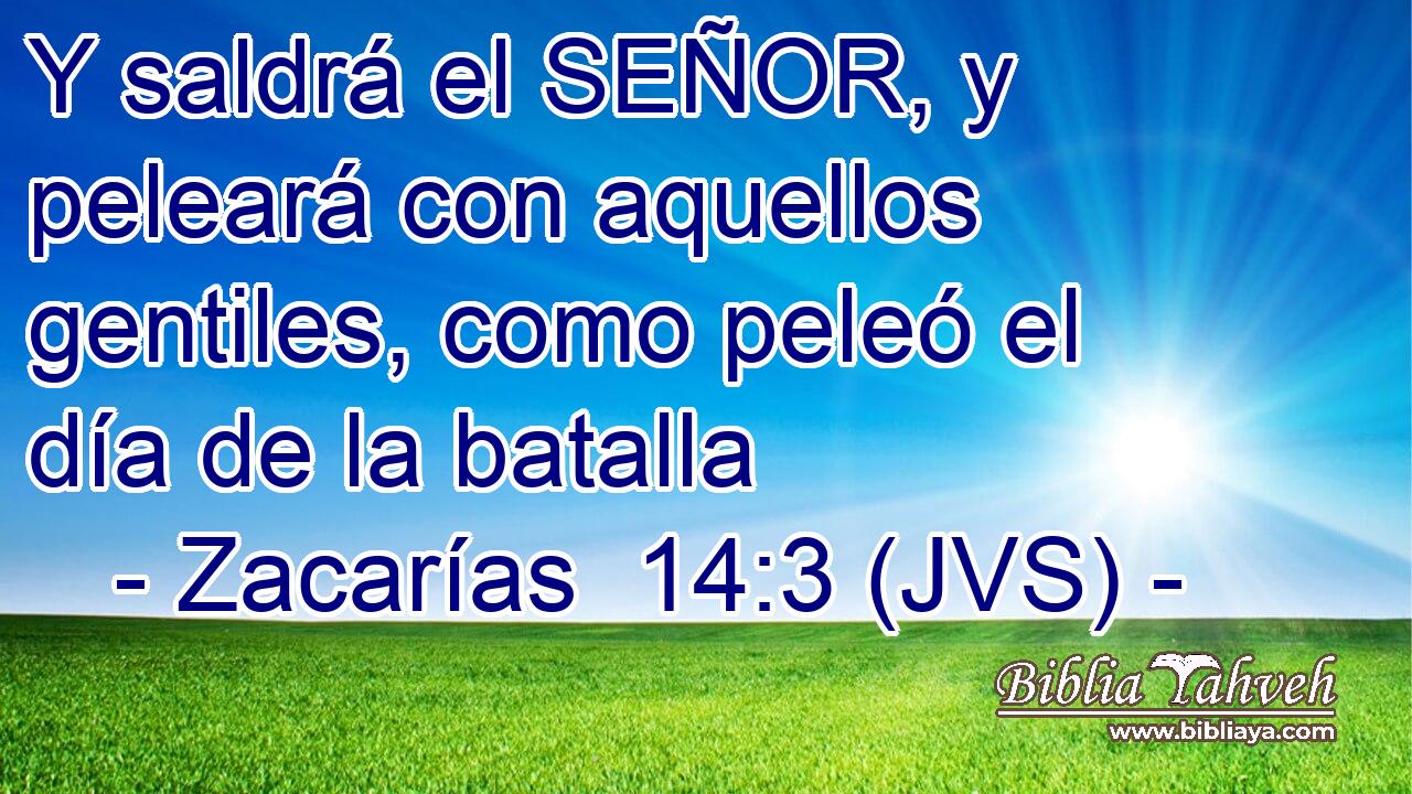 Y saldrá el SEÑOR, y peleará con aquellos gentiles, como peleó el día de la batalla