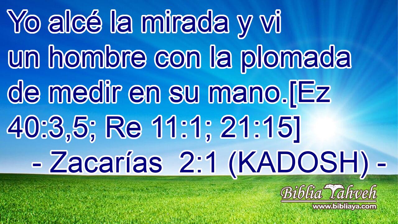  Yo alcé la mirada y vi un hombre con la plomada de medir en su mano.[Ez 40:3,5; Re 11:1; 21:15] 