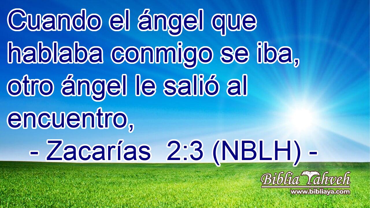  Cuando el ángel que hablaba conmigo se iba, otro ángel le salió al encuentro, 