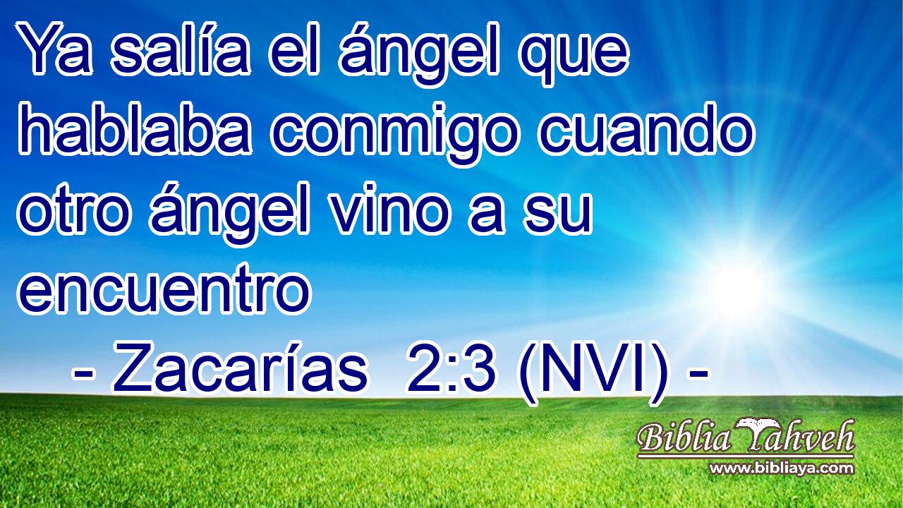  Ya salía el ángel que hablaba conmigo cuando otro ángel vino a su encuentro 