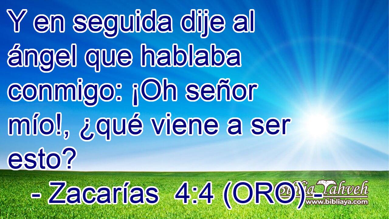  Y en seguida dije al ángel que hablaba conmigo: ¡Oh señor mío!, ¿qué viene a ser esto? 