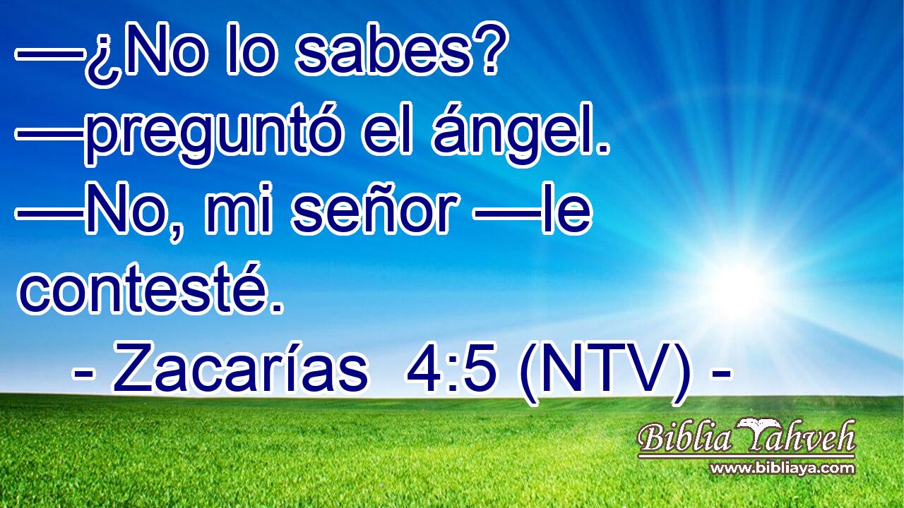 —¿No lo sabes? —preguntó el ángel. —No, mi señor —le contesté.