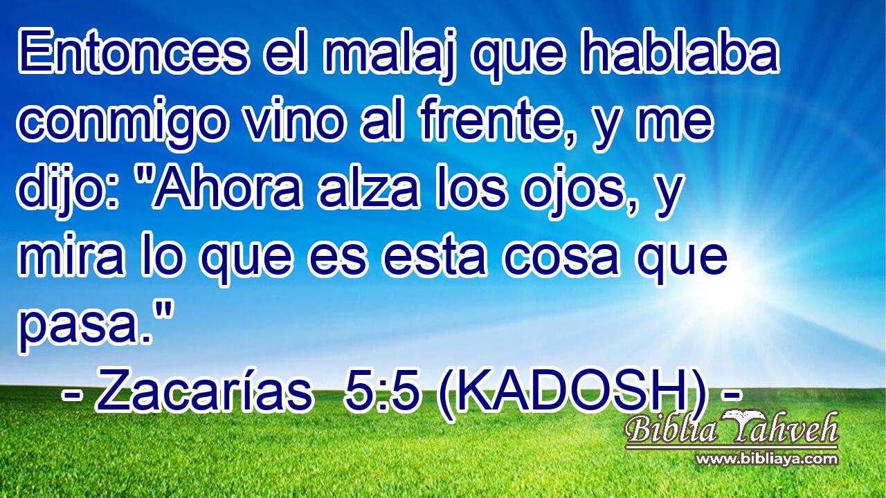  Entonces el malaj que hablaba conmigo vino al frente, y me dijo: 