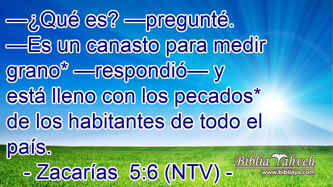 —¿Qué es? —pregunté. —Es un canasto para medir grano* —respondió— y está lleno con los pecados* de los habitantes de todo el país.