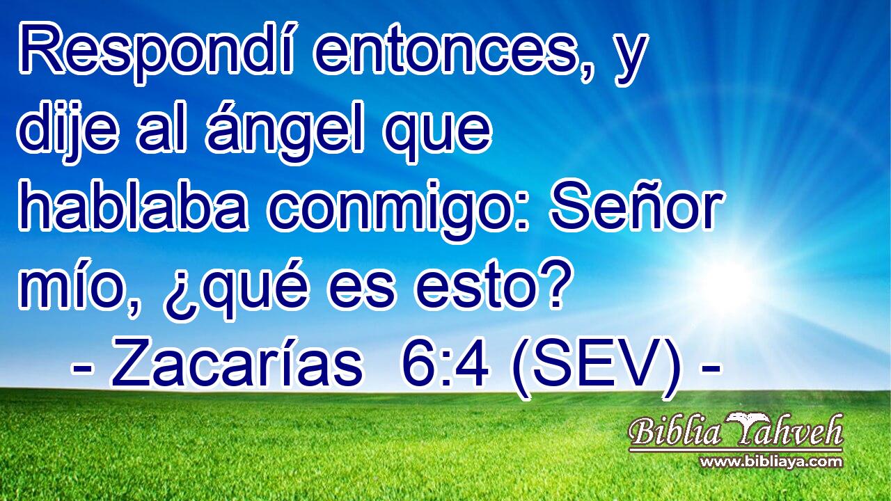 Respondí entonces, y dije al ángel que hablaba conmigo: Señor mío, ¿qué es esto?