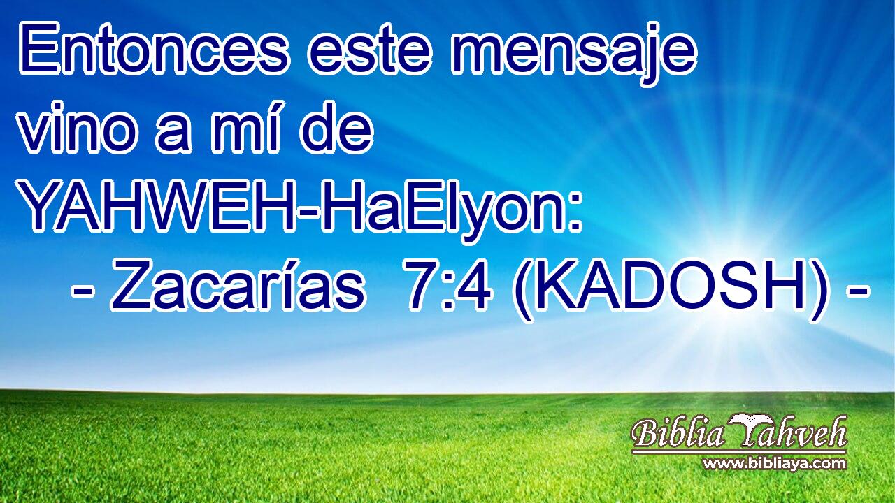  Entonces este mensaje vino a mí de YAHWEH-HaElyon: 