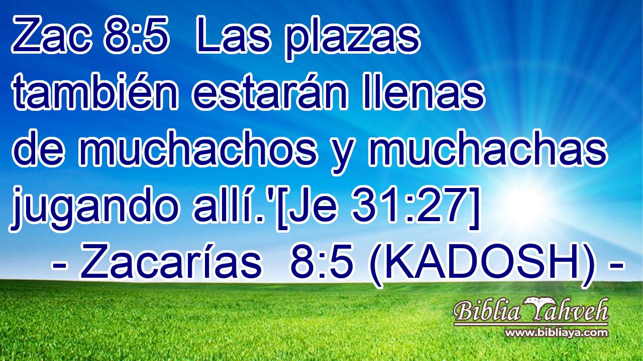  Las plazas también estarán llenas de muchachos y muchachas jugando allí.'[Je 31:27] 