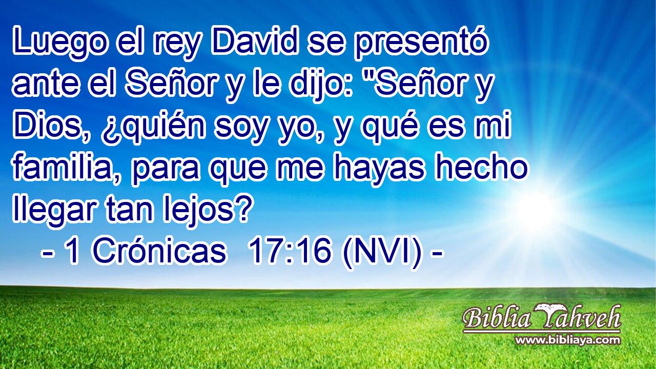  Luego el rey David se presentó ante el Señor y le dijo: 