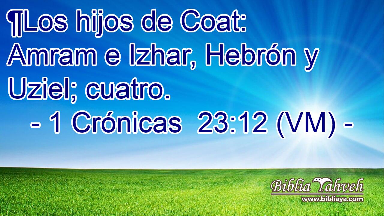 ¶Los hijos de Coat: Amram e Izhar, Hebrón y Uziel; cuatro. 